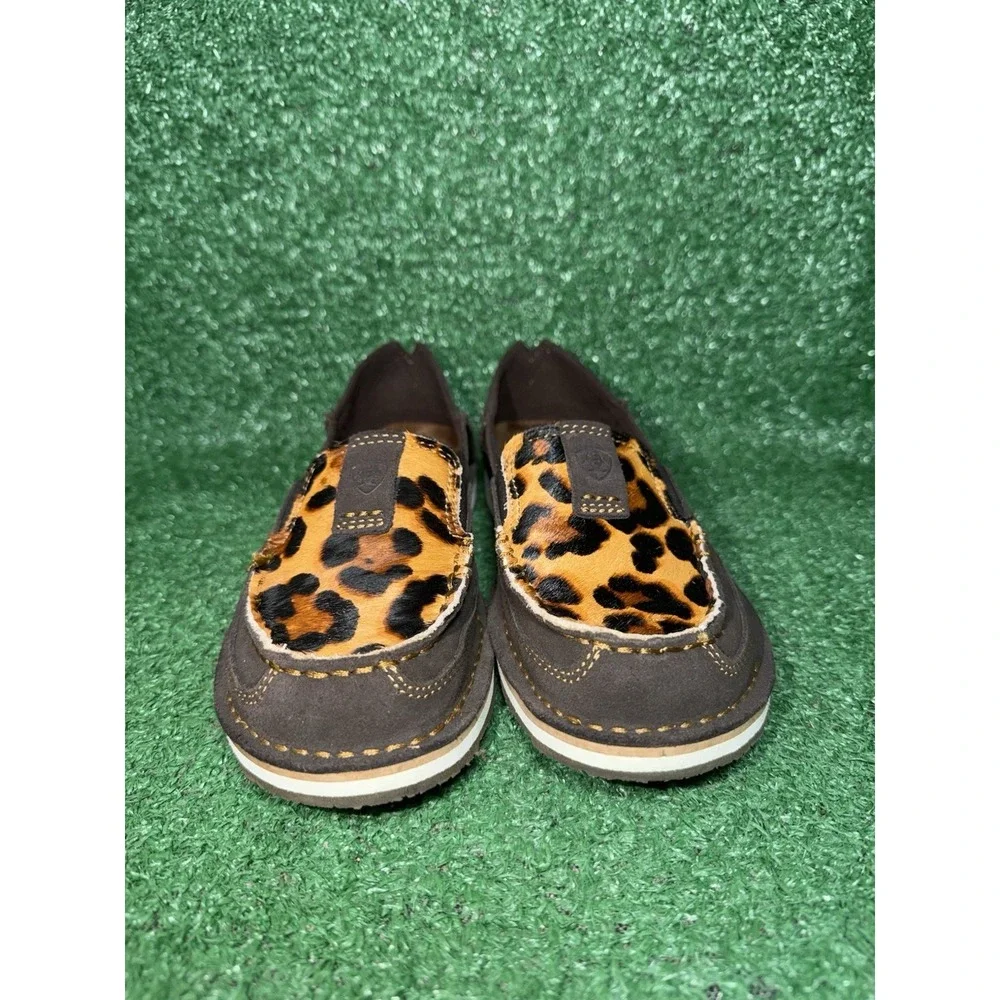 ARIAT Cruiser Shoes Women's Size‎ 6 Brown Slip On Leopard Print Casual Loafer